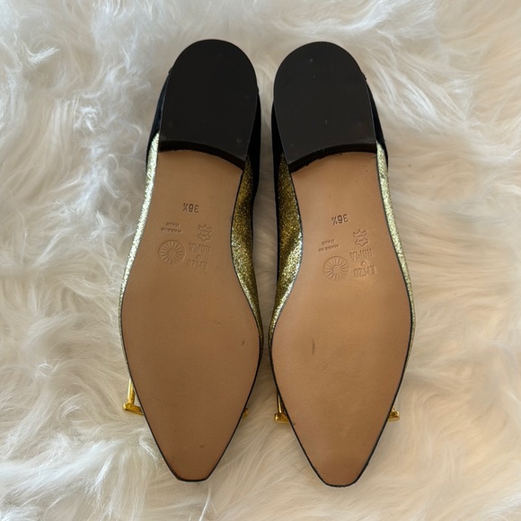 NWOT Vintage Enzo Albanese Roma Gold Coin Suede Embellished Flats size EU 36.5 - Picture 10 of 12